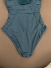 Women's Blue One Piece Swimsuits Women’s Small High Cut Ribbed Design Sporty — photo 5