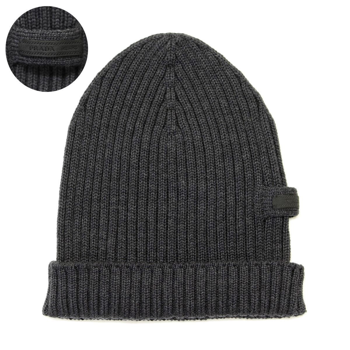 1 Prada Umd188 Antracite Knit Cap Hat Unisex