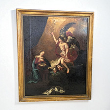 Scuola Italiana XVIII secolo – L'Annunciazione, olio su tela, dipinto religioso