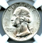 1945-S Washington Quarter, NGC MS 65