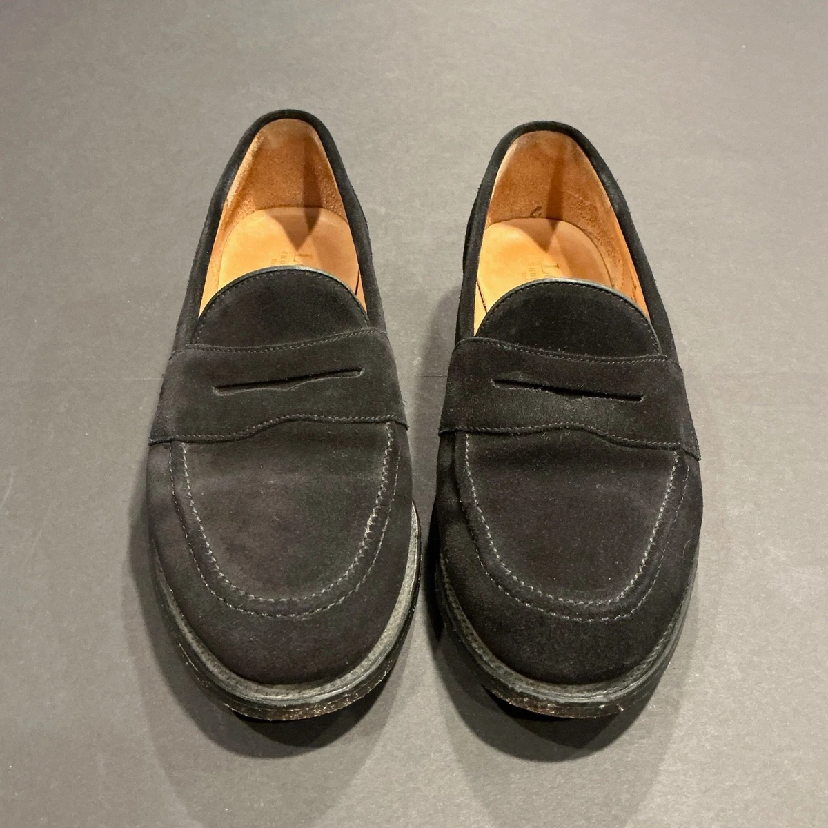 Loake Eton Black Suede Penny Loafer Made in England Size 9 ❌RESERVED❌ [LOAKE SHOEMAKER ETON DAINITE PENNY LOAFER  main image 3
