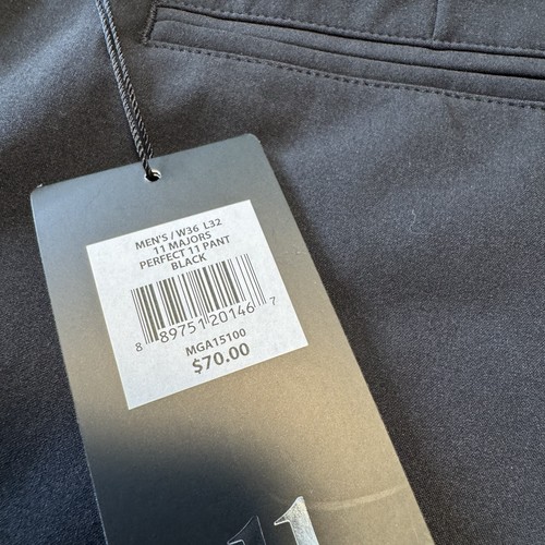 Perfect 11 Walter Hagen Golf Pant Black 36x32 Straight Fit Wrinkle Resistant New - Picture 12 of 13
