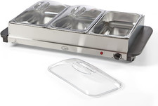Image of Quest 16510 Large Buffet Server and Warming Tray / 3 X 2.4L Trays / 300W / Rapid