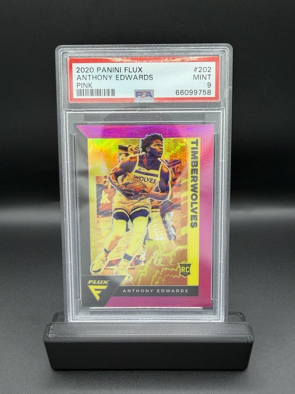 2020 Panini Flux Anthony Edwards RC Pink PSA 9 Timberwolves