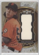 2013 Topps Triple Threads Unity Jumbo Relics Sepia 7/27 Tim Lincecum 0b0
