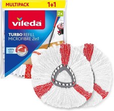 Vileda 2-In-1 EasyWring & Clean Turbo Wischmop Ersatzkopf Microfaser 2er Pack