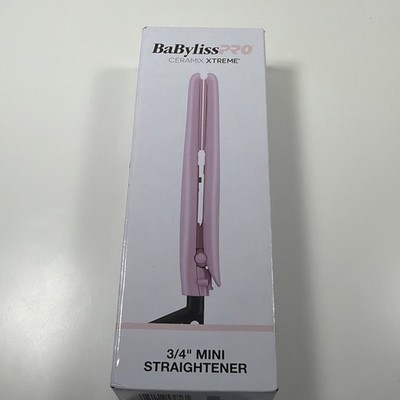 BaBylissPRO Ceramix Xtreme 3/4'' Mini Straightener Titanium Pink NEW Travel Sleek