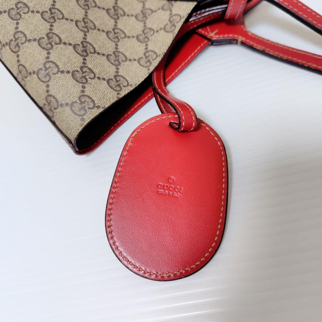 GUCCI GG Supreme Reversible Leather Tote Bag Women Authentic Good Condition thumbnail 10