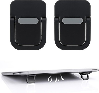 2PCS Portable Keyboard Riser, Selbstklebende Mini-Laptop-Ständer Unsichtbarer