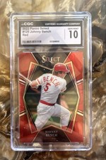 2022 Panini Select - Johnny Bench #125 Red Prizm 57/199-CGC Gem 10/POP 1
