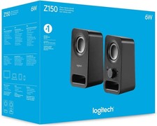 Logitech Z150 Multimedia 2.0 Portable Computer Speakers - Black in Box VG