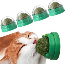 4PCS Catnip Balls for Cats Wall Catnip Toys for Cat Lick Kitten Chew Toys Teeth