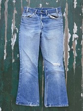 Levi's 70s Vintage Orange Tab 646 Flare/bootcut Worn In Denim Jeans