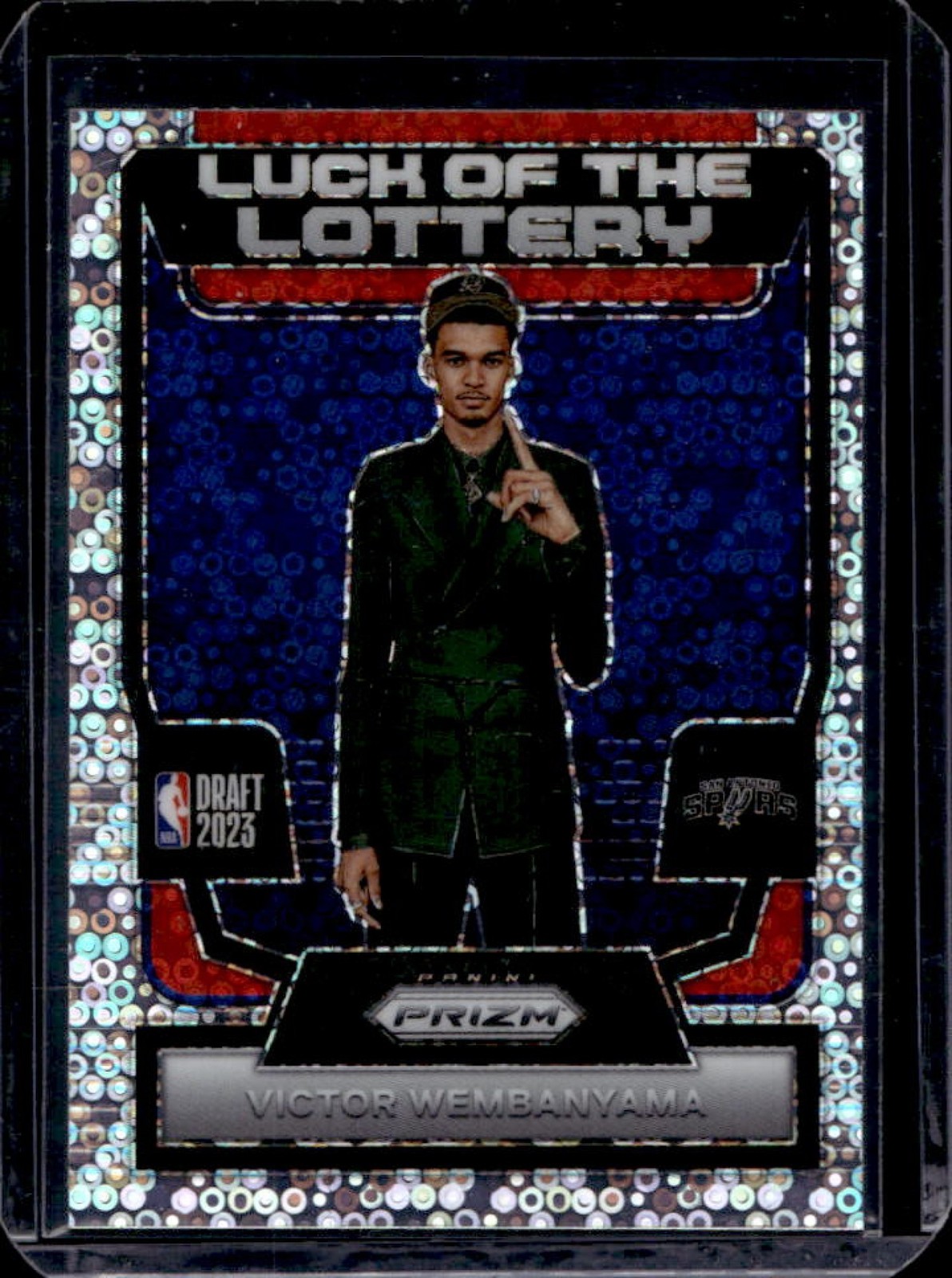 2023-24 Prizm Victor Wembanyama Luck of the Lottery Prizm Fast Break RC #7