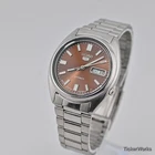 Seiko 5 Automatic 7009 Brown Sunburst Arabic Dial 1980s Vintage Watch