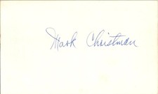 -Mark Christman- (d.1976) Signed/Autograph/Auto Index Card St. Louis Browns MLB