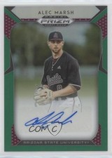 2019 Panini Prizm Draft Picks Auto Green Prizm Alec Marsh #87 Auto 06p2