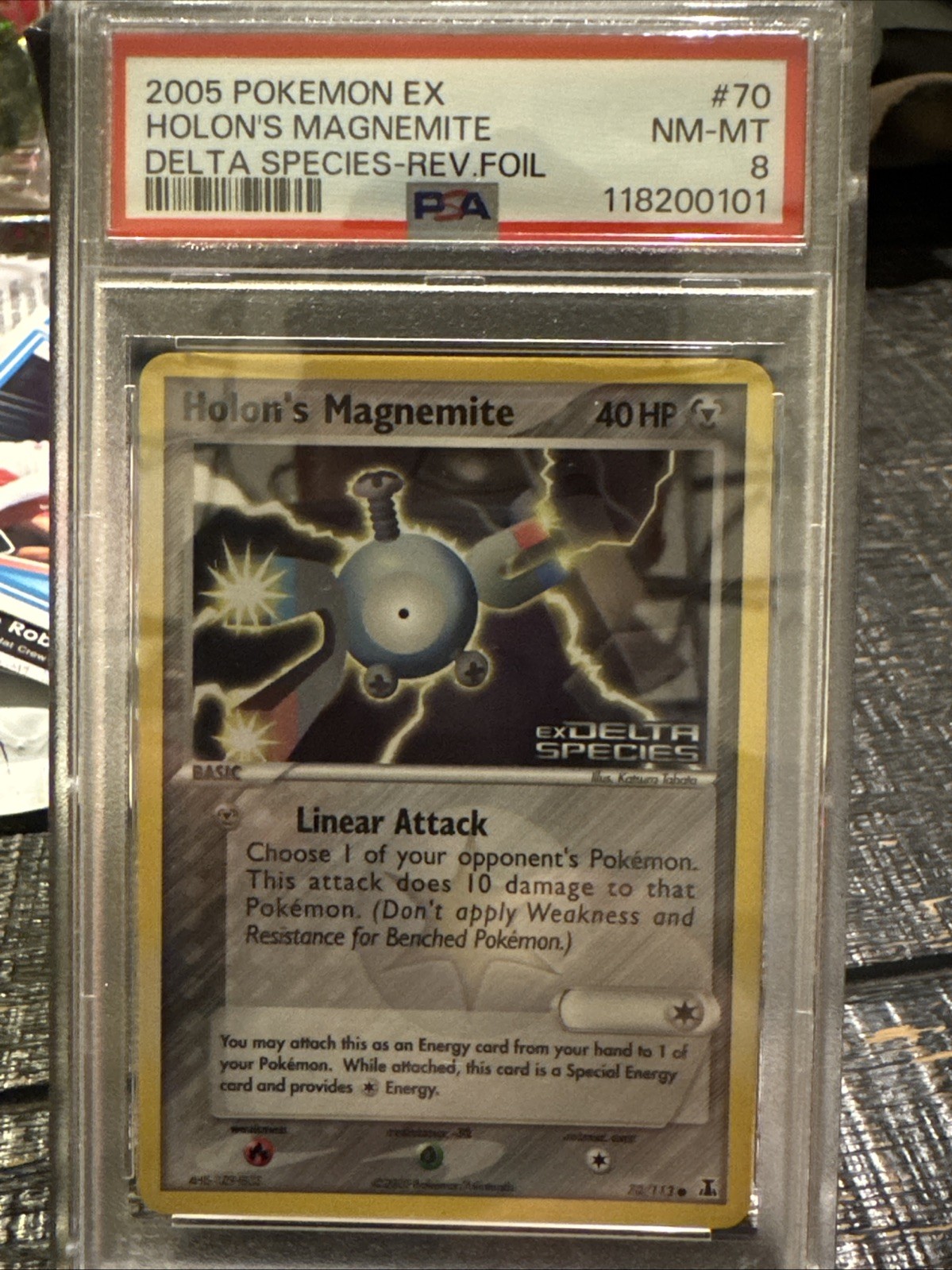 2005 POKEMON EX DELTA SPECIES HOLON'S MAGNEMITE #70 REVERSE PSA 8 NM #114858059