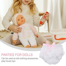 3Pcs Baby Doll Diapers Reusable Doll Underpants Pretend Play Accessories