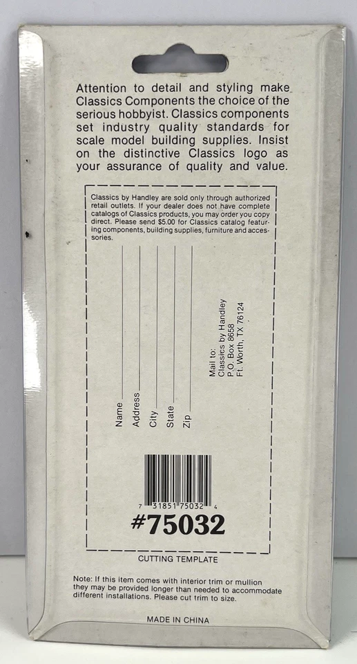 "Casa de muñecas Classics by Handley #75032 ventana estándar que no funciona escala 1""" Foto 2 de 2