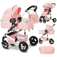 AILEEKISS EKK0054PI 2 in 1 Convertible Baby Stroller, Pink