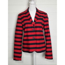 GAP The Academy Red and Black Striped Blazer size 8