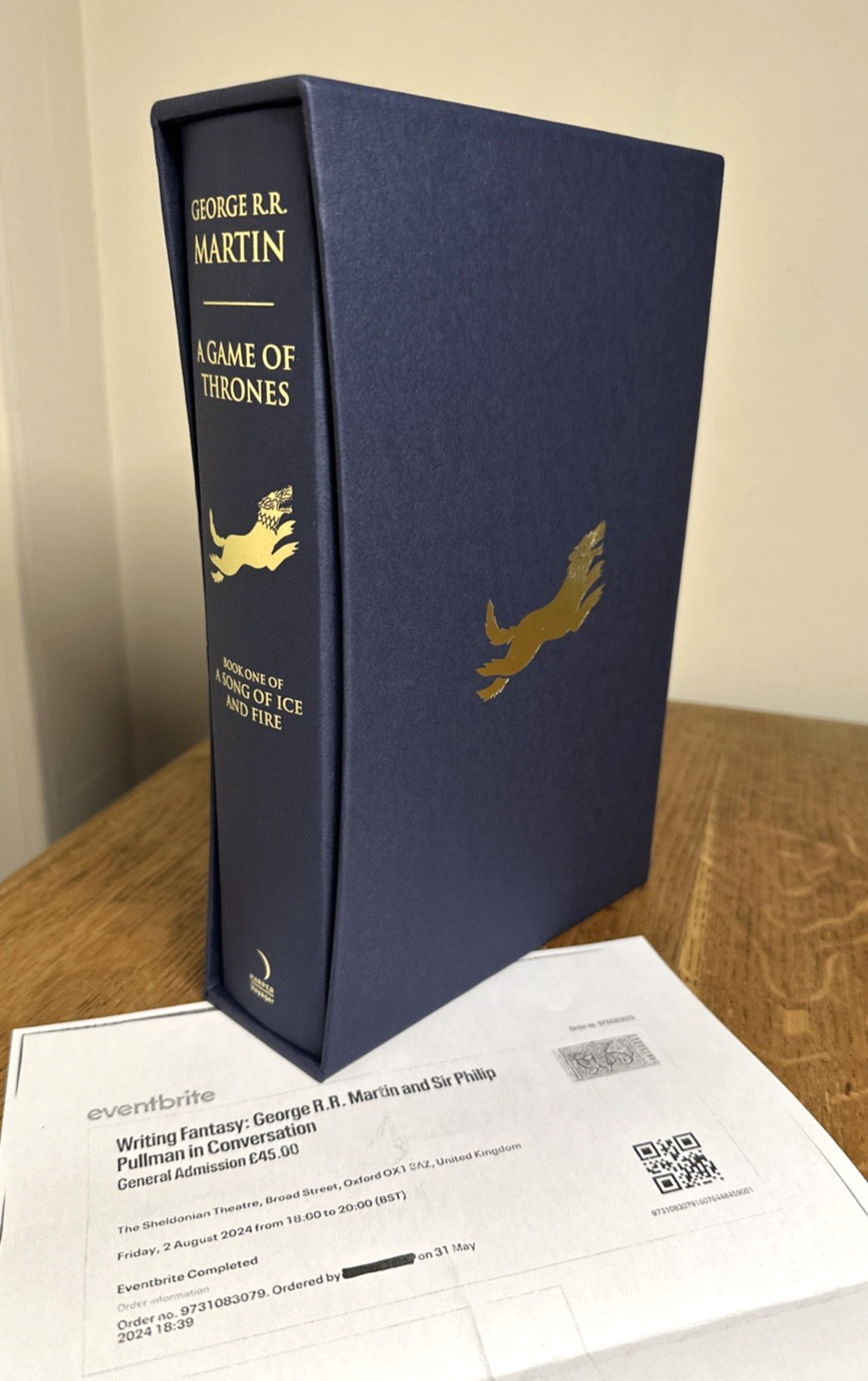 A Game of Thrones by George R.R. Martin 2011 SIGNED UK Harper Voyager Deluxe HB