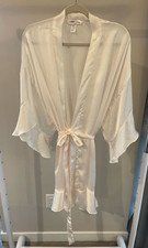 Victoria's Secret Smooth Ivory X-LARGE XX-LARGE Satin Flounce Short Robe VS