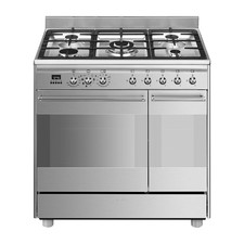 Image of Smeg Concert 90cm Dual Fuel Range Cooker - Stainless Steel SCB92MX8