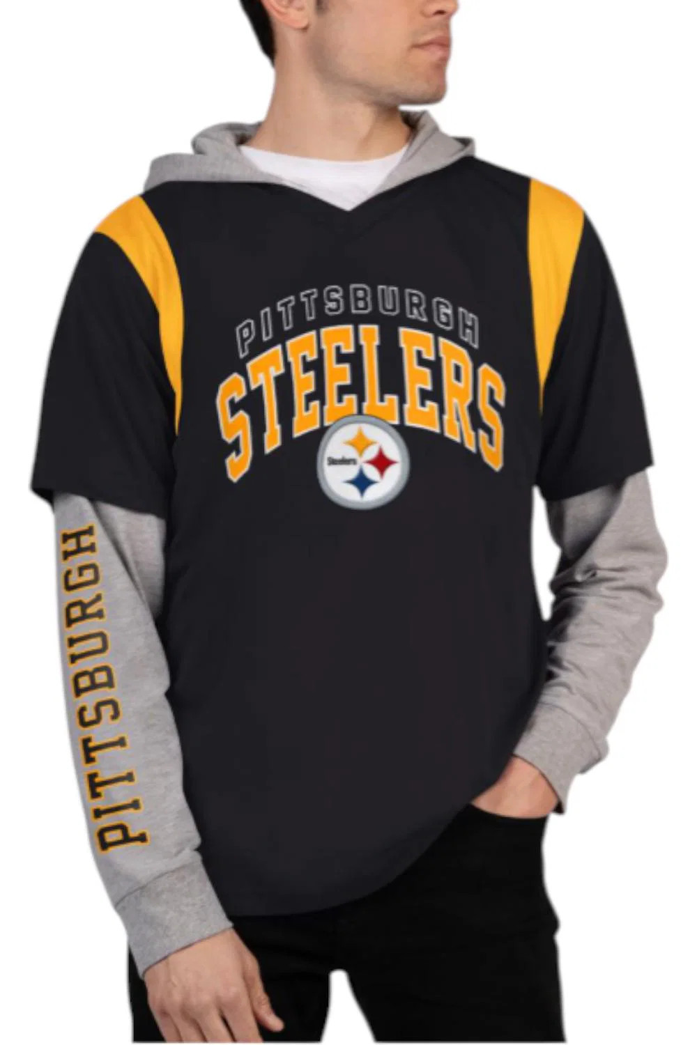 NFL Mens Long-Sleeve Fashion Layer Top by Glll Steelers 5790₽