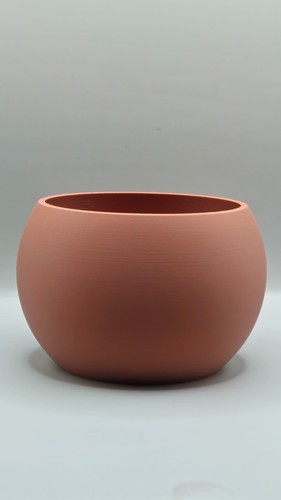 Modern Round Plant Pot: Homemade Plastic Planter, Minimalist Home Decor - Picture 12 of 14