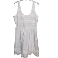 Old Navy Dress Womens XL Eyelet Lace Midi Cottagecore Feminine Smocked Fairy