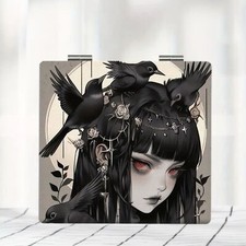 Goth Emo Punk Anime Cosplay Raven Girl Compact Make Up Mirror