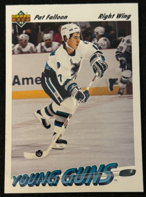 1991-92 Upper Deck Pat Falloon Rookie Young Guns San Jose Sharks RC ...