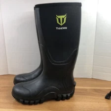 TideWe Men's Neoprene Work Non-slip Boot Black Size 6 Woman’s 7