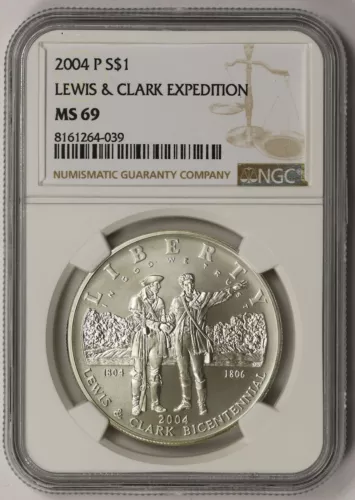 2004-P Lewis and Clark Silver Modern Commemorative Dollar $1 MS 69 NGC