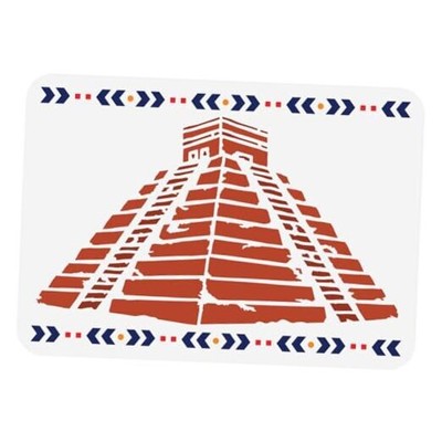  Pyramid Stencil 8.3x11.7'' PET Egyptian Pyramids Spraying Stencil Mayan Aztec
