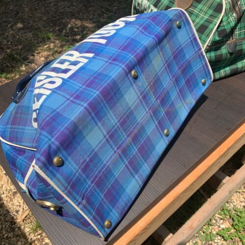 Vintage Geisler Tours Plaid Travel Bags 1950s Historical Charter Flight Pioneer - Picture 14 of 24