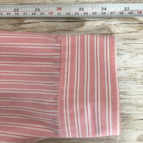 CREW CLOTHING Men's Shirt XL Pink Pinstripe Long Sleeve Casual Coastal Fit - Picture 11 of 15