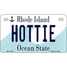 Hottie Rhode Island Novelty Metal Motorcycle Plate MP-11198