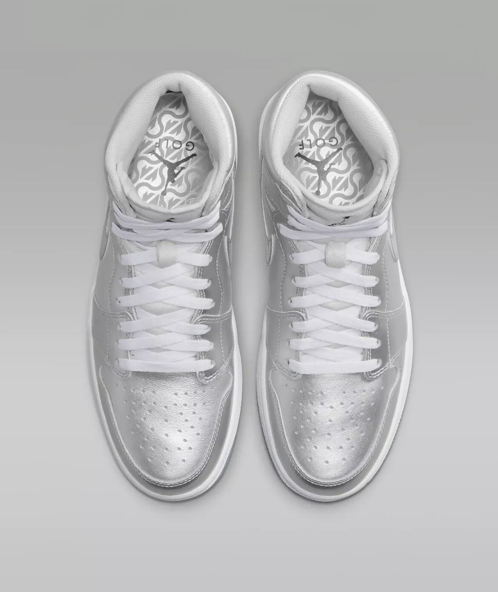 Nike Air Jordan 1 High Golf NRG Gift Giving Metallic Silver