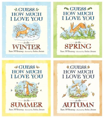 NEW SEALED x 4 GUESS HOW MUCH I LOVE YOU board books SPRING SUMMER AUTUMN WINTER
