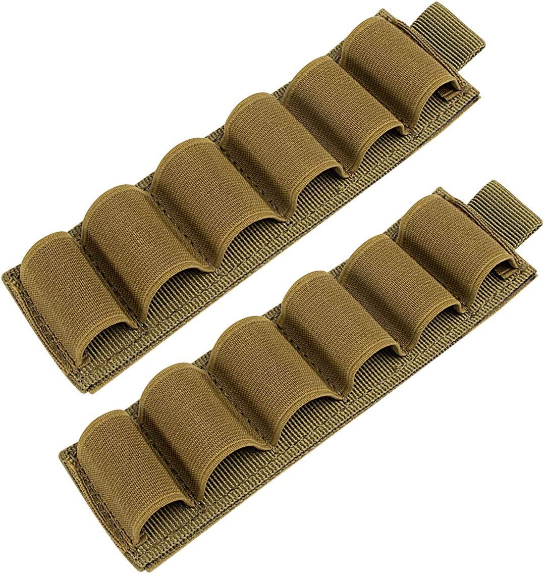 Tactical 5 Rounds Card Strip Ammo Cartridge Pouch 12 Gauge Shotgun Shell Holder