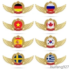 Metal 3D Car Body Rear Trunk Lid Front Hood Badge Emblem Decal Flag Wing Sticker