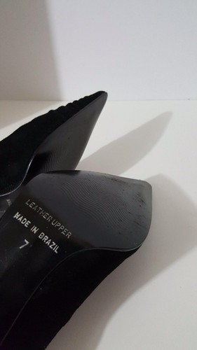 White House Black Market schwarze Wildleder-Pumps Größe 7 - Bild 6 von 6