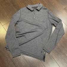 Smartwool Merino Wool 250 Long Sleeve Polo Shirt Men’s Size S Gray Baselayer
