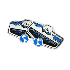 3Pcs Arctic Snowman Sticker Emblem Aluminum Car Side Rear Trunk Lid Racing Badge