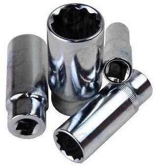 BERGEN 12 Point Deep Socket Set 3/8"dr 8-24mm Double Hex Long Reach Deep Sockets - Picture 2 of 4
