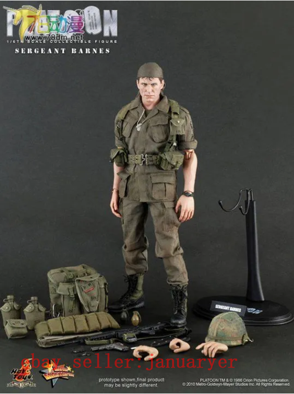 ミリタリー HOT TOYS Platoon Sergeant Barnes. Perfect Hot Toys Mms141 1/6 Field Platoon Barnes Sergeant Scar