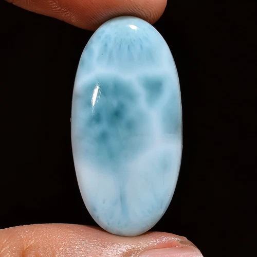 Larimar Gemstone 21.45 CT Natural Larimar Oval Cabochon 16x32x4mm Gemstone BC-64